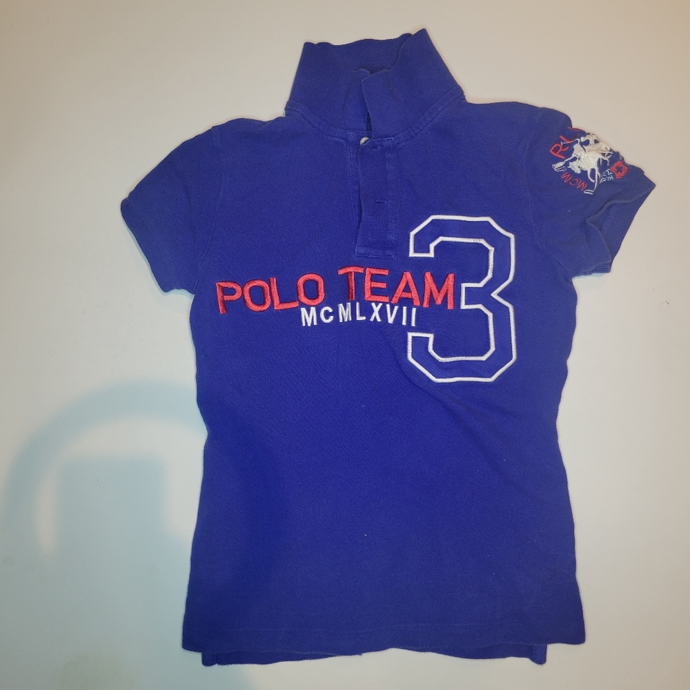 Polo ralph lauren cotton mesh polo shirt size S in kids